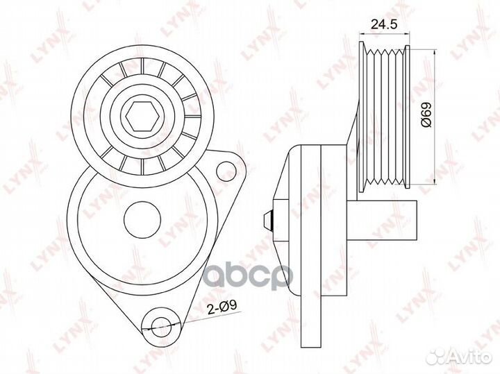 Натяжитель ремня ford focus 1/mondeo/transit 98