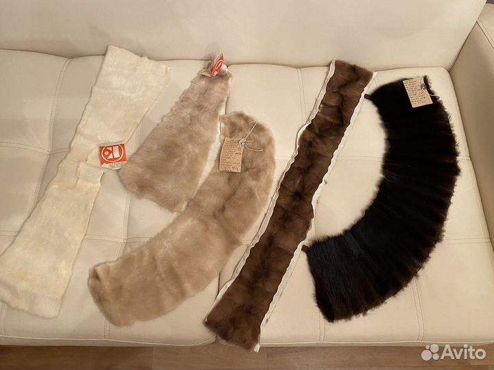 Шкурка животного. Воротники норка и песец