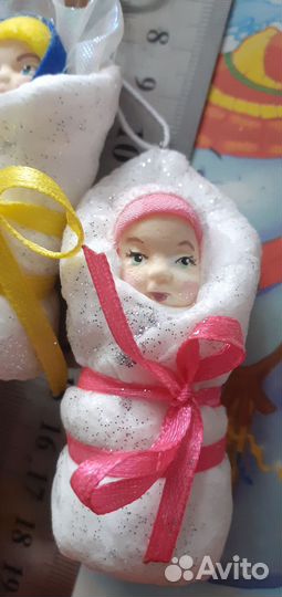 Ватные елочные игрушки