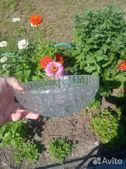 Ваза для фруктов/нарезки хрусталь СССР