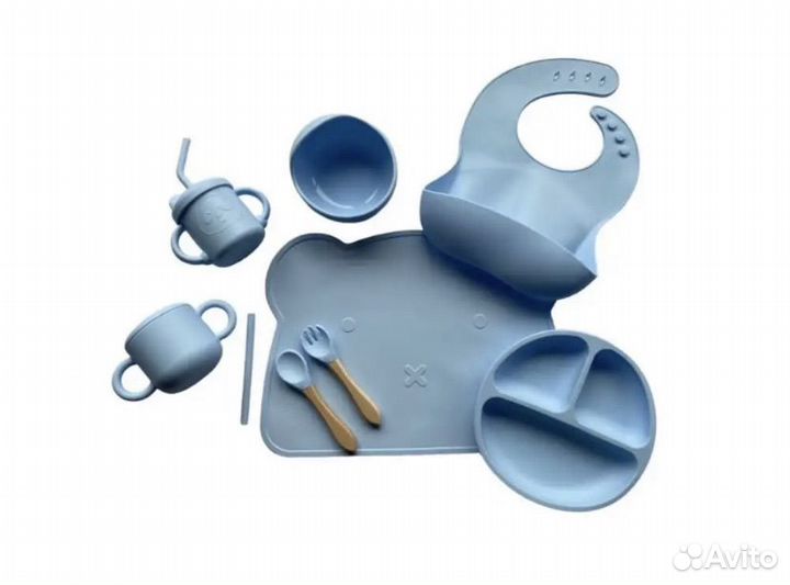 Новый Набор детской посуды PlayKid силикон