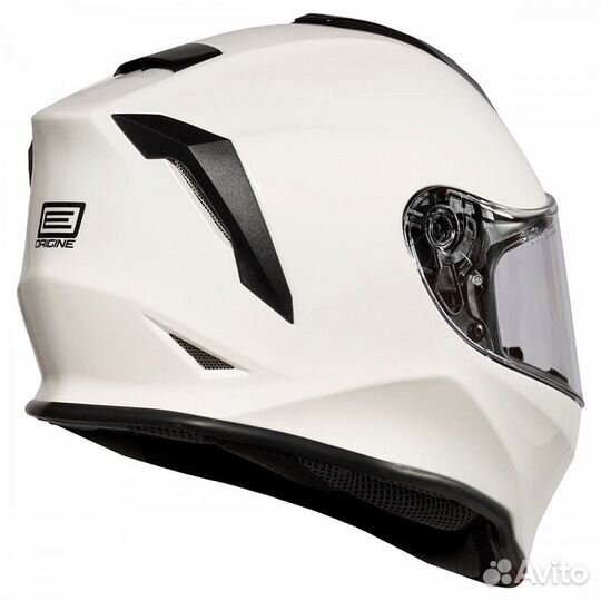 Шлем интеграл origine dinamo Solid белый глянцевый