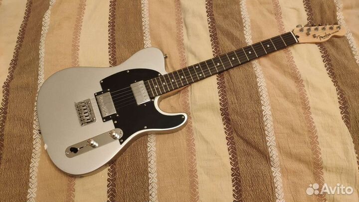 Реплика Fender Telecaster Blacktop серебристый