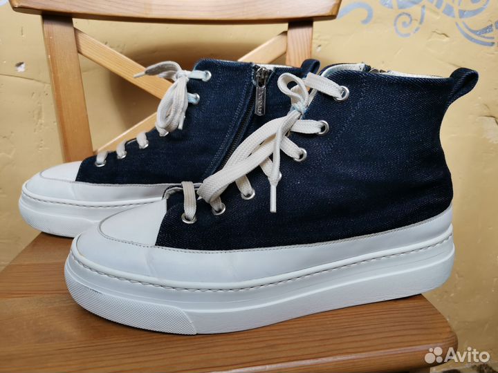 Слипоны кеды doucal's 37 - 38 италия, кожа