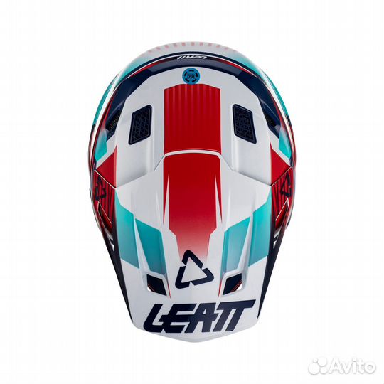 Новый Шлем Leatt 8.5 Helmet V23 красно-синий +очки