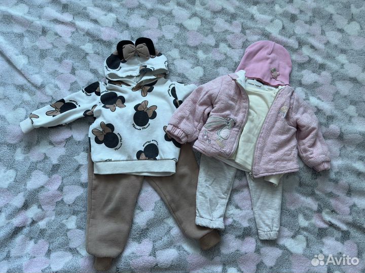 Вещи пакетом на девочку 80 86 92