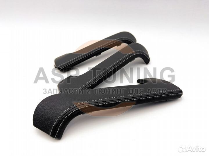 Накладки ручек дверей, экокожа, Гранта (Серый)