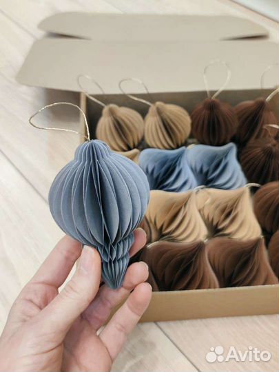 Бумажные елочные игрушки