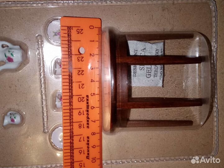 Кукольный сервиз + столик полумесяц