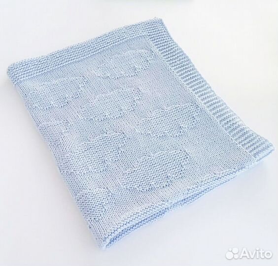 Плед детский вязаный из хлопка