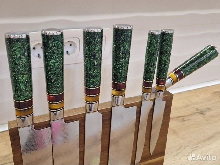 Кухонные ножи, дамаск (набор)