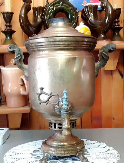 Старинный угольный самовар 