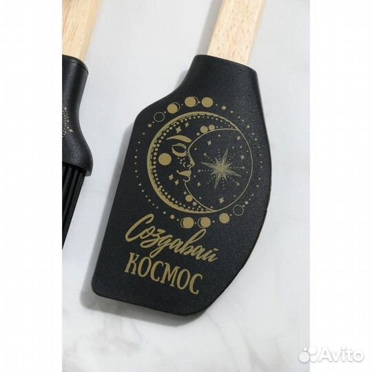 Набор лопатка и кисть из силикона 31 см х 12,5 см