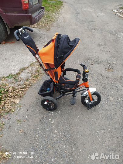 Детский велосипед коляска с ручкой