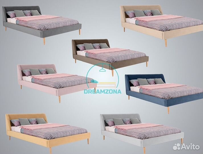 Кровать Робин с мягким изголовьем на заказ