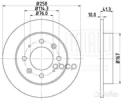 Диск торм. для а/м Kia Cerato (04) /Spectra (04