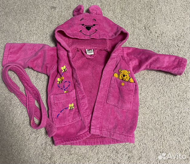 Халат на девочку 68-74 и тапочки домашние