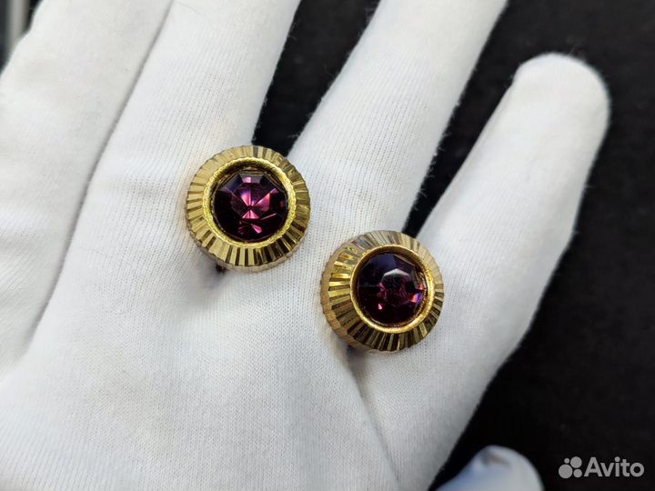 Запонки Vergoldet гдр со вставками