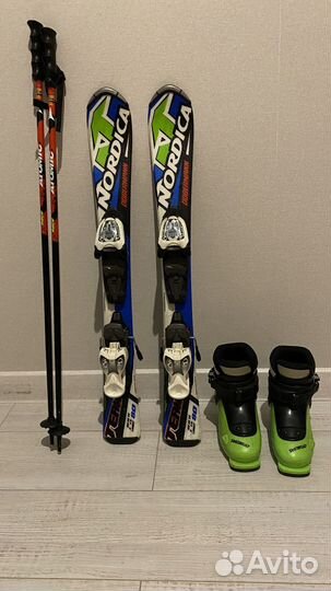 Горные лыжи детские 80 см комплект