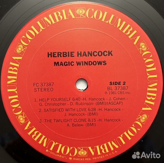 LP Hancock Herbie -magic windows 1981 USA 1 press