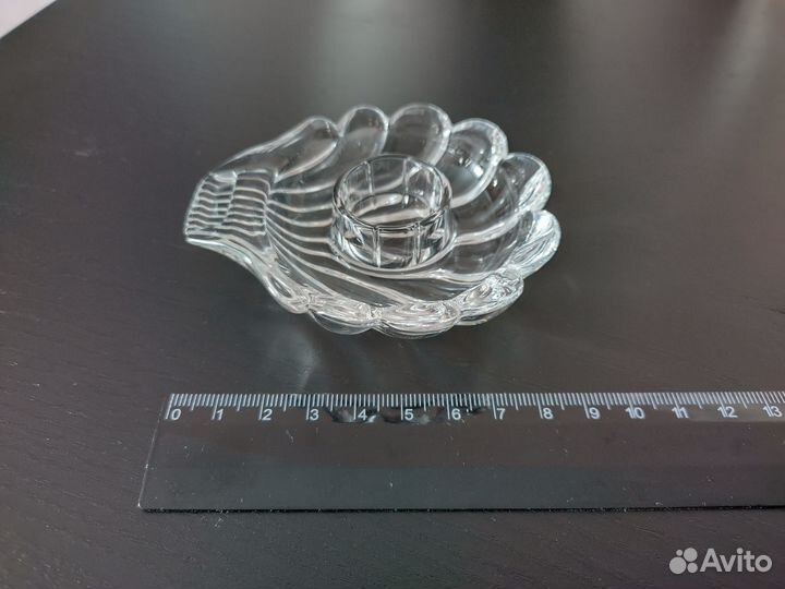 Подсвечник ракушка хрустальный