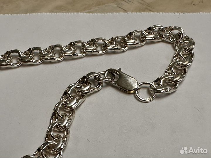 Серебряная цепь бисмарк 925