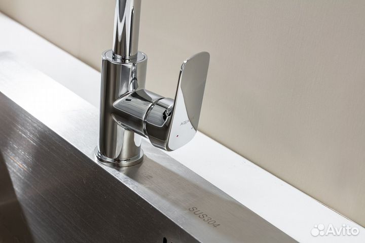 AQ1081CR вега смеситель для кухни (квадратный изл