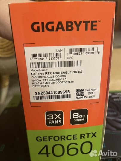 Видеокарта gigabyte geforce rtx 4060 eagle oc