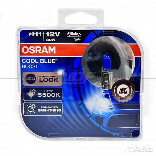 Лампа галогенная osram H1 Cool Blue Boost 12V 80W