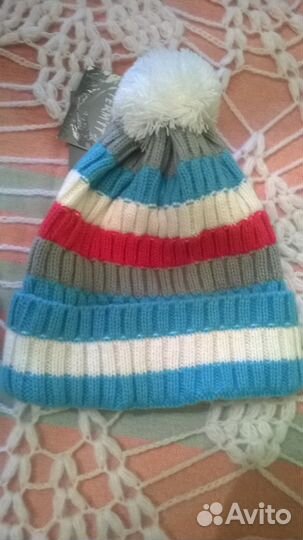 Шапки. Спортивная Термит. Синяя шерсть 2хсл. Новые