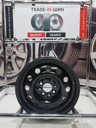 Штампованные диски R14 тзск ваз-2110 черный-глянец