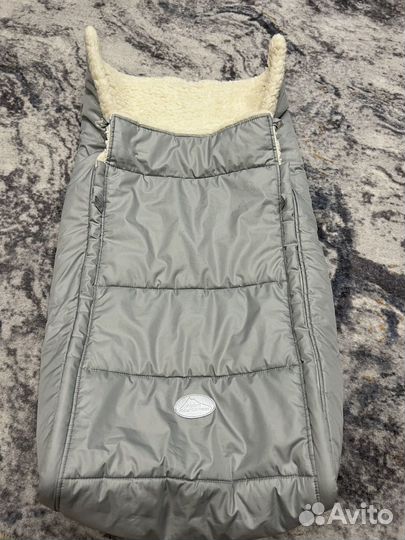 Зимний конверт в коляску на овчине