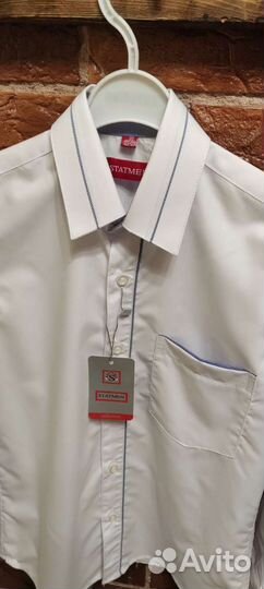 Рубашка белая новая. р 122-128