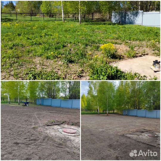 Газон под ключ. Вспашка земли мотоблоком