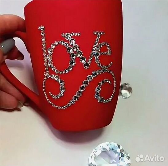 Кружка со стразами