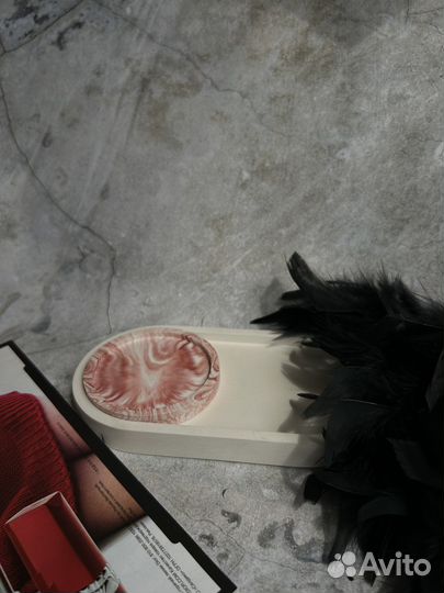 Подставка из гипса для украшений, свечей, мелочей