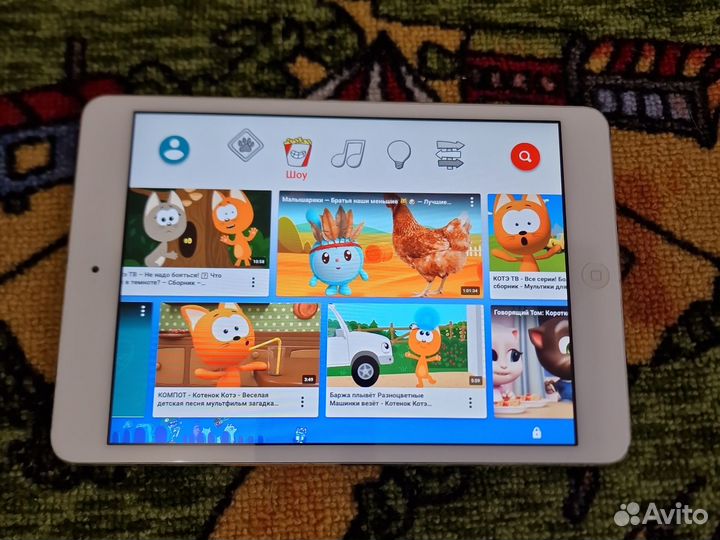 Планшет iPad mini 1, для мультики, игры, ютуб