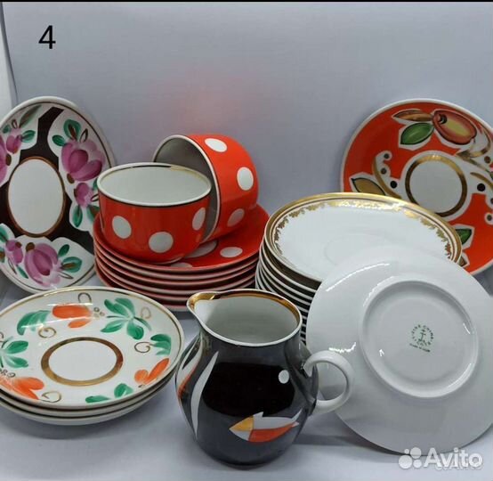 Тарелки, чашки Лфз, Богемия, Гарднер