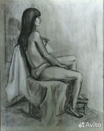 Обнаженная натура, рисунки девушек, графика