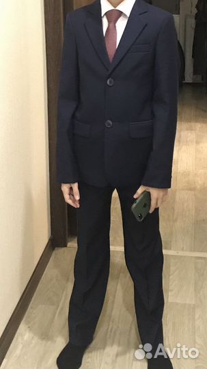 Школьный костюм для мальчика 134 синий