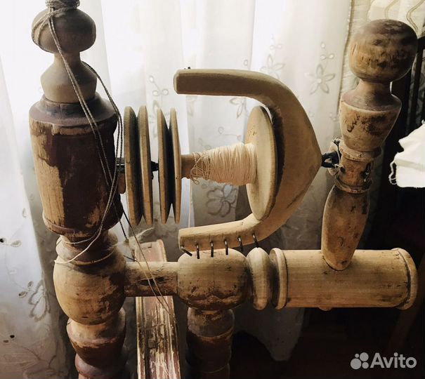 Прялка старинная в рабочем состоянии, можно прясть