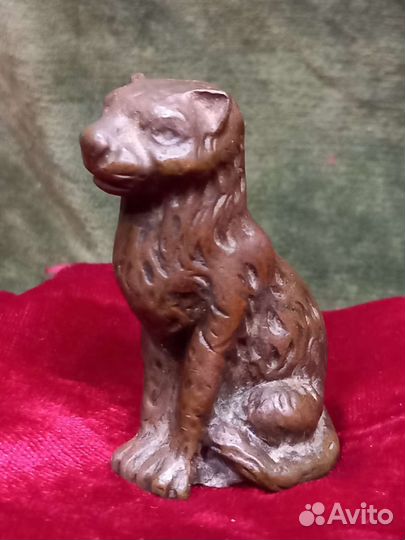 Старинная китайская статуэтка Леопард. 18в, бронза