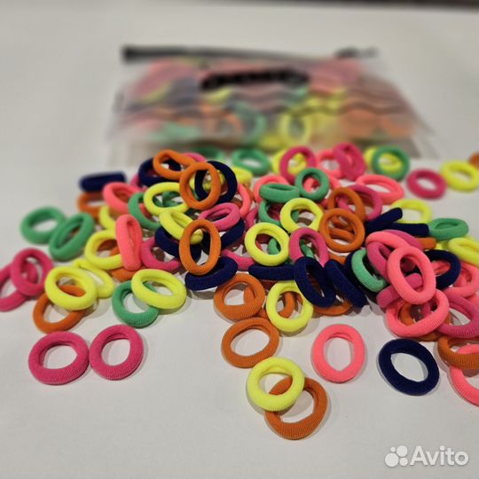 Набор детских резинок для волос 100 шт