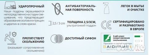 Душевой поддон Good Door Stella 140х90 см, графит