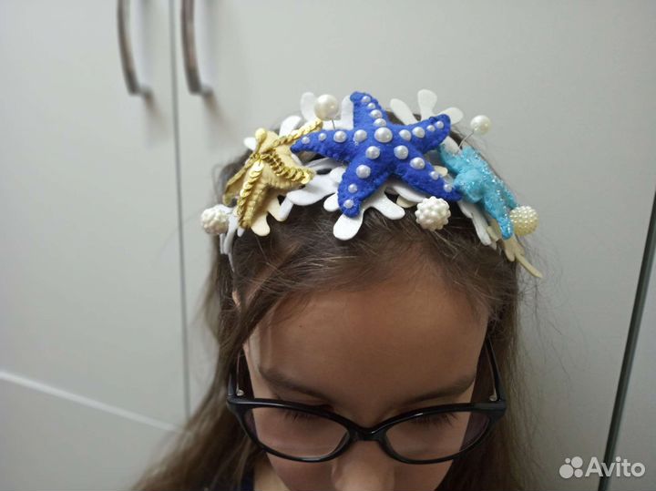 Ободок Морская звезда/Русалочка ручная работа