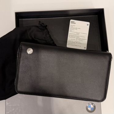 Мужское кожаное портмоне BMW