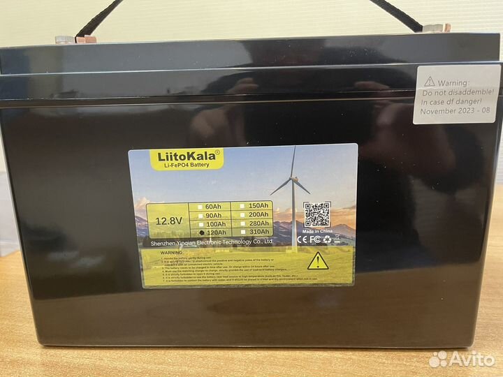 Аккумулятор lifepo4 12V 120 ампер для лодки