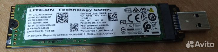 Адаптер usb 3.0/3.1 to ssd m.2 + M2 128Gb