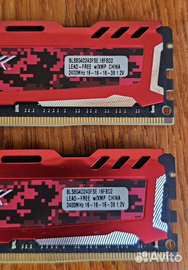 Оперативная память Crucial Ballistix Sport 16 GB
