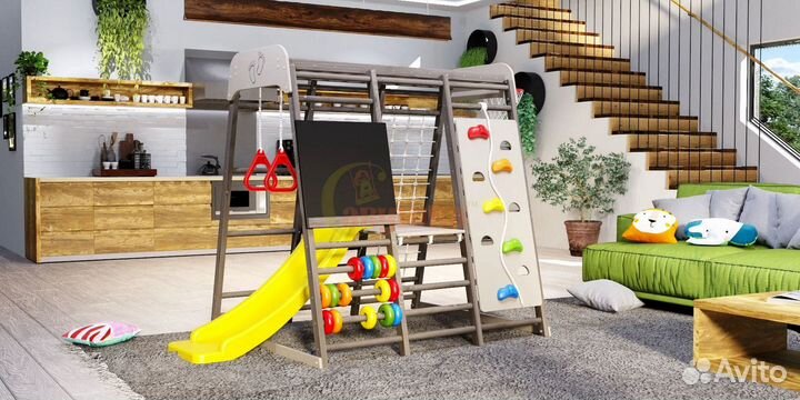 Детский комплекс шведская стенка сетка-лазанка